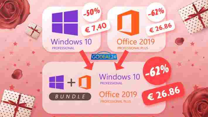 Godeal24 ofera reduceri si pachete promotionale pentru licentele de Windows si Office